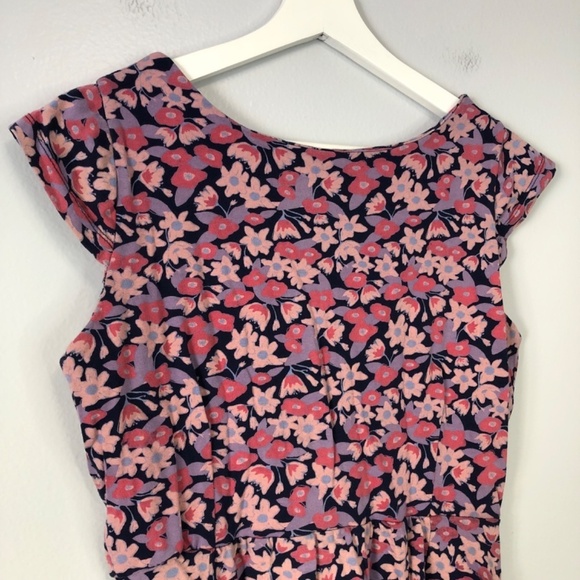 Mata Traders Pink Purple Floral Swing Mini Dress Size Small - Picture 5 of 10